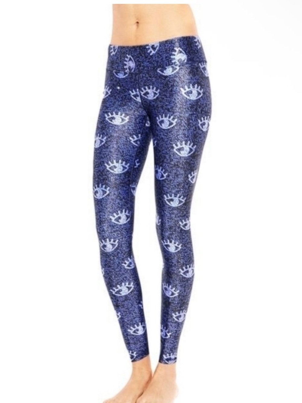 Terez Navy Eye-Print High-Waist Leggings
